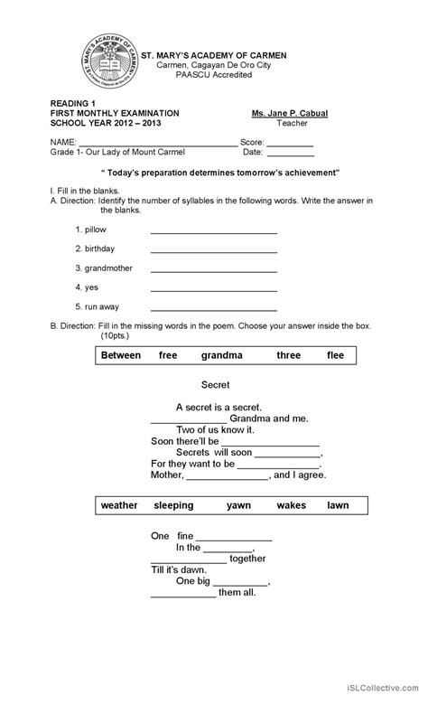 English: english esl worksheets pdf & doc