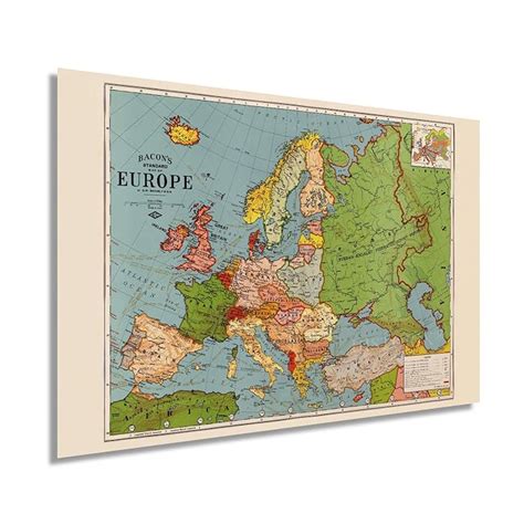 Buy HISTORIX Vintage 1925 Map of Europe - 24x36 Inch Vintage Map Europe ...