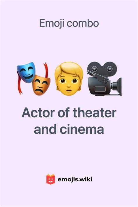 Actor Of Theater And Cinema Emoji Combo | Actors, Emoji combinations, Emoji