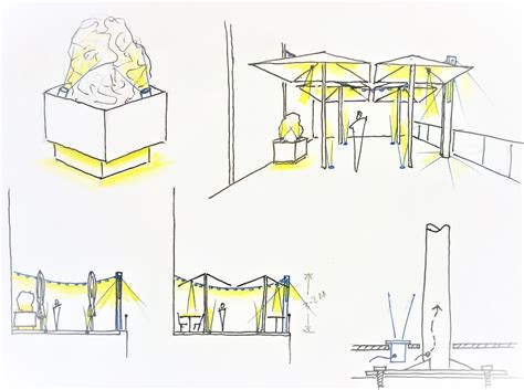 Exterior lighting sketch | Lighting diagram, Lighting design, Light architecture