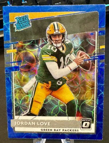 Donruss Optic Jordan Love Blue Scope Prizm Rated Rookie Rc