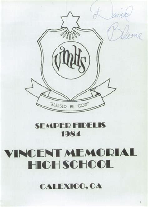 Explore 1984 Vincent Memorial High School Yearbook, Calexico CA ...