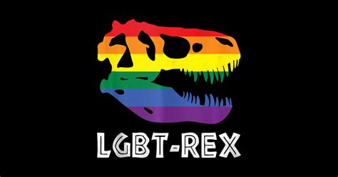 LGBT Dinosaur Lesbian Gay Pride Lesbian Gay Pride Sticker TeePublic