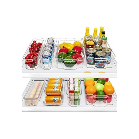 Greenco Refrigerator Organizer Bins Fridge Bins Fridge Organizer