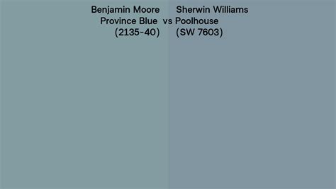 Benjamin Moore Province Blue 2135 40 Vs Sherwin Williams Poolhouse