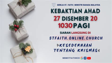 Kebaktian Ahad Bahasa Malaysia Gereja St Faith Kuching