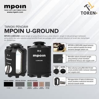 Jual Toren Air Mpoin U Ground L Anti Virus Lumut Garansi Tahun