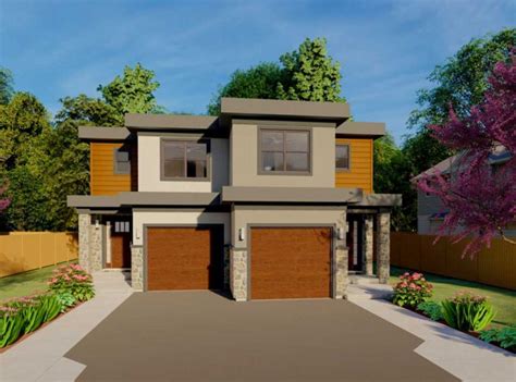 duplex house plan   small narrow lot ebhosworks