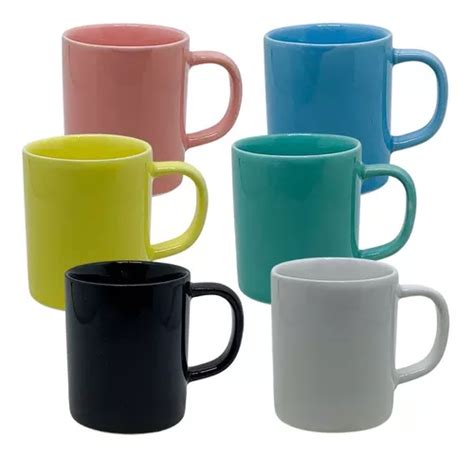 Kit Caneca Ch Caf Porcelana Lisa Reta Ml Parcelamento Sem Juros