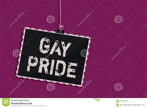 Orgullo Gay Del Texto De La Escritura De La Palabra Concepto Del Negocio Para La Dignidad De Un