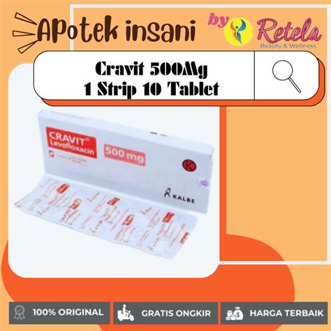 Jual Cravit 500mg 1 Strip 10 Tablet Shopee Indonesia