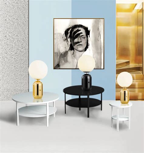 Современный скандинавский стеклянный шар, металлический матовый стол ...