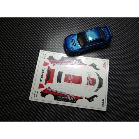 Jual Decal Hot Wheels Honda Civic Tipe R Gran Turismo Shopee Indonesia