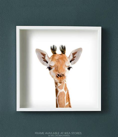 Safari Nursery Art Giraffe Print Printable Art Safari Animals Wall