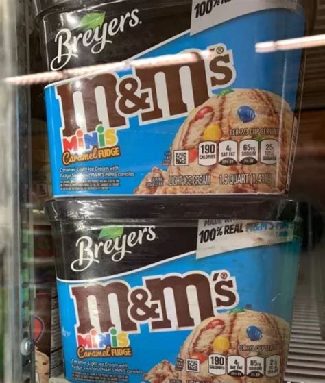 Mandms Minis Caramel Fudge Light Ice Cream Breyers In 2022 Caramel