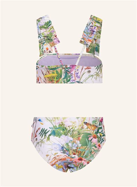 molo Bustier Bikini NICE mit UV Schutz 50 in grün gelb pink