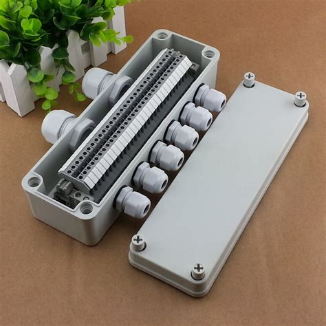 Ip65 Waterproof Cable Junction Box 8025070mm 6 Ways Uk25b Din Rail