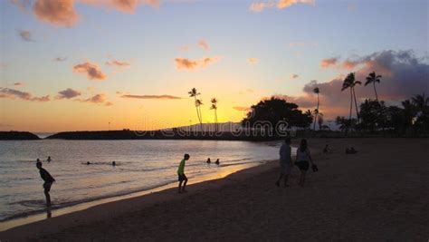 Beautiful Sunset from Magic Island Lagoon Editorial Photography - Image ...