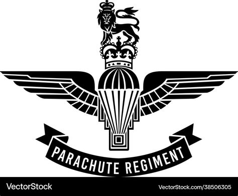 Parachute regiment insignia with Royalty Free Vector Image