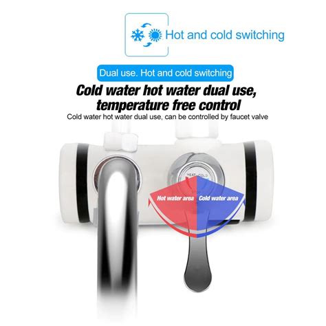 Electric Instant Hot Water Faucet With Shower Head Led Temperature Display Tankless For Kitchen