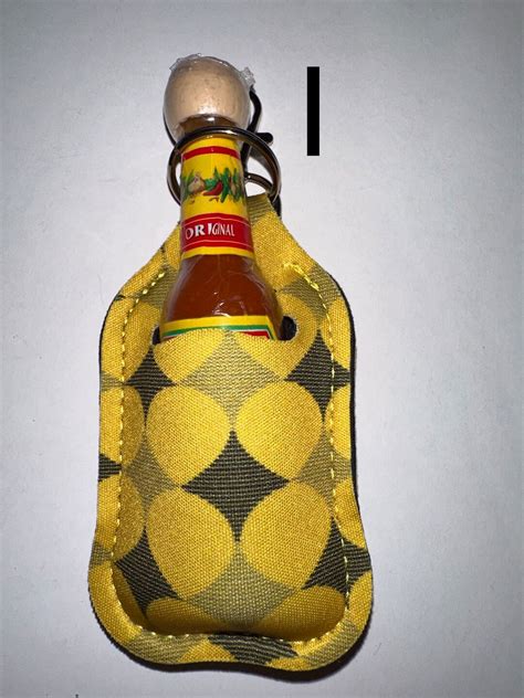 Mini Cholula Hot Sauce Keychain Mini Cholula Hot Sauce Hot Sauce Keychain Great Gift