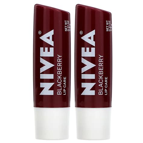 Nivea Tinted Lip Care Blackberry 2 Pack 017 Oz 48 G Each Iherb