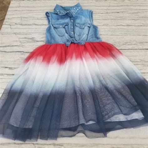 Justice Mädchen ärmellos Denim Tutu Kleid Größe 6 7 eBay