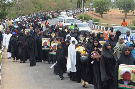 Pictures Again Shites Storm Abuja Protest Demand Release Of Their