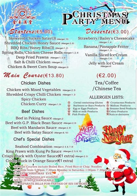 Menu At Golden Jade Restaurant Waterford Dunmore Rd
