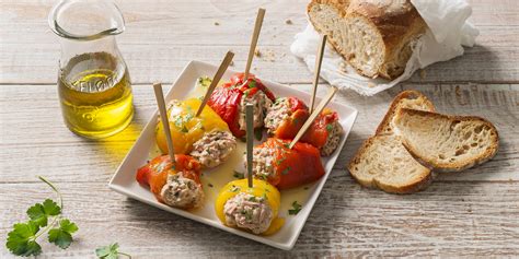 Rouleaux De Poivron Avec Rillettes De Thon Saupiquet