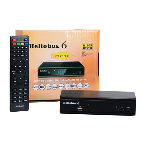 Hellobox 6 H. 265 Hevc 1080P Full HD Satellite TV Receiver Powervu Biss ...