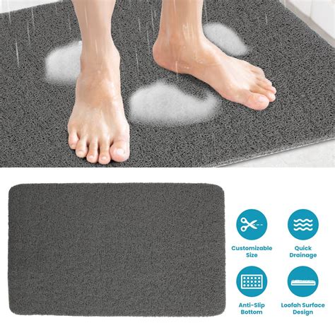 Shower Mats Non Slip Without Suction Cups, iMounTEK 28.34x16.73 Inch ...