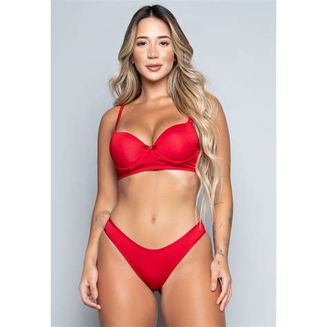 Conjunto Lingerie B Sico Calcinha E Suti Bojo Shopee Brasil