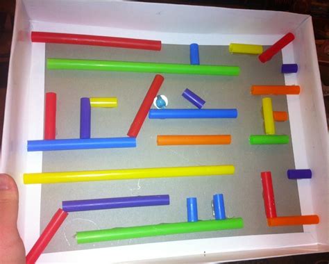 Making A Drinking Straw Marble Maze Thriftyfun