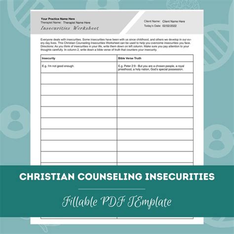 Christian Counseling Worksheets Etsy