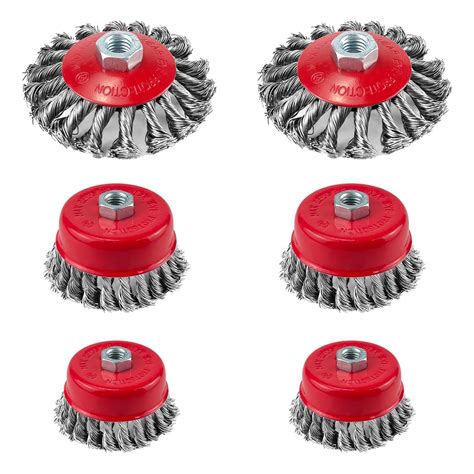 6 pièces Brosse Metallique pour Perceuse Brosse Metallique pour