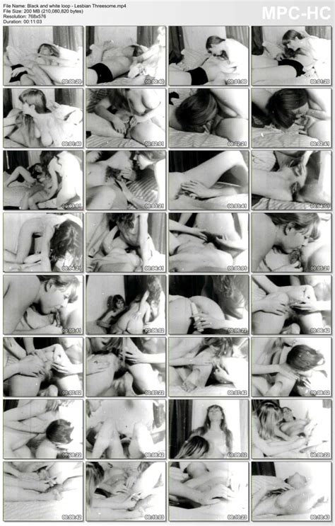 Black And White Loop Lesbian Threesome Classic Erotica