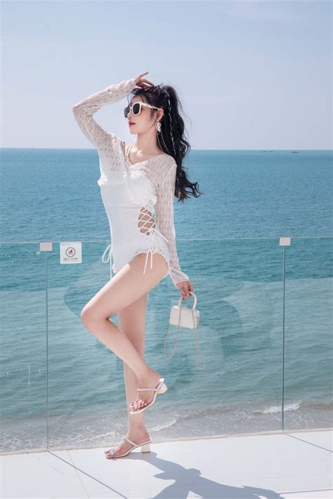 Đồ bơi nữ bikini dính liền góc phẳng thời trang sexy hiển thị gầy che bụng suối nước nóng đồ bơi