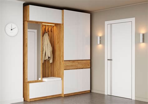 Прихожая Роджина (Дуб крафт/Белый глянец) вар.2 купить в Красноярске по ...