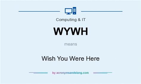 Wywh Wish You Were Here In Internet Slang Sms Texting And Chat By