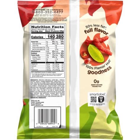 Cheetos Baked Flamin Hot Limon Cheese Flavored Snacks Oz King Soopers