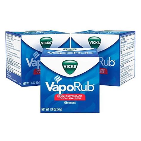 Vicks VapoRub Chest Rub Ointment Relief From Cough Cold Aches