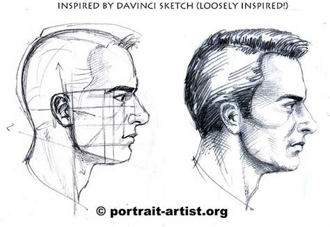 Drawing the profile - portrait lesson - drawing tutorial. | Face sketch, Drawing tutorial ...