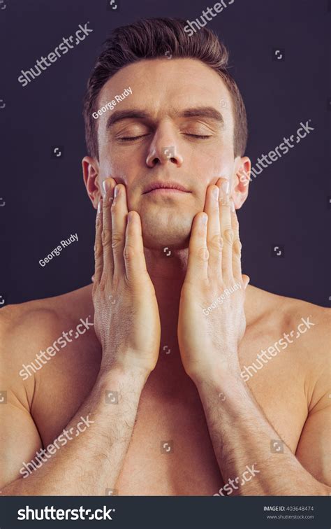 Portrait Handsome Naked Man Touching His Stock Photo 403648474 Shutterstock