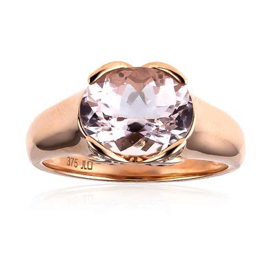 Unbehandelter Brasilianischer Rosa Beryll 9K Rose Gold Ring 2 42ct