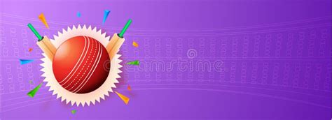 cricket tournament header  banner design stock illustration