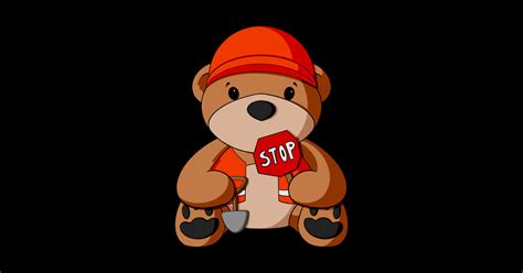 Construction Teddy Bear Construction Worker Sticker Teepublic