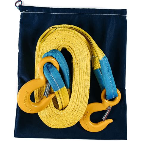 Буксировочный трос текстильный КанТраст 18 т 10 м крюк-крюк, в сумке ...