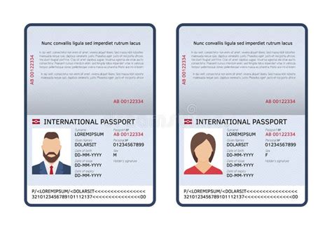 Passports Template Stock Illustrations 156 Passports Template Stock