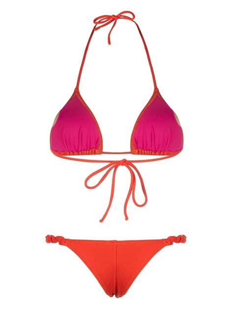 Reina Olga Bikini A Triangolo Con Scollo All Americana Farfetch